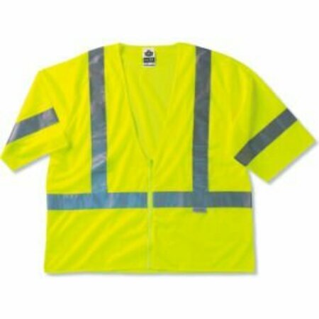 ERGODYNE GloWear 8320Z Class 3 Standard Vest, Lime, L/XL 22125